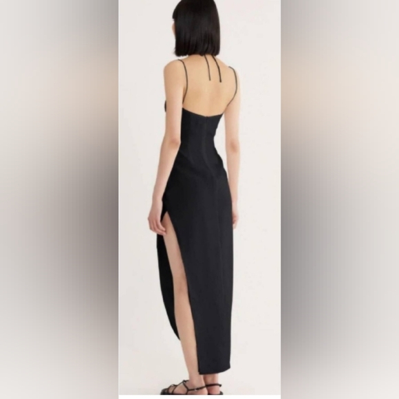 NWT RUMER THE LABEL Freya Black Linen Maxi Cut Out Dress| small | Revolve NWT - Picture 4 of 9